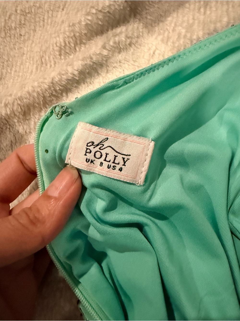 Oh Polly Mint Green Dress with Halter Detail - Picture 6 of 6
